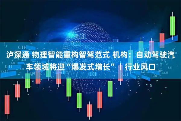 泸深通 物理智能重构智驾范式 机构：自动驾驶汽车领域将迎“爆发式增长”丨行业风口