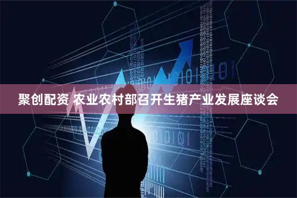 聚创配资 农业农村部召开生猪产业发展座谈会