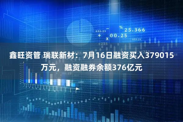 鑫旺资管 瑞联新材：7月16日融资买入379015万元，融资融券余额376亿元
